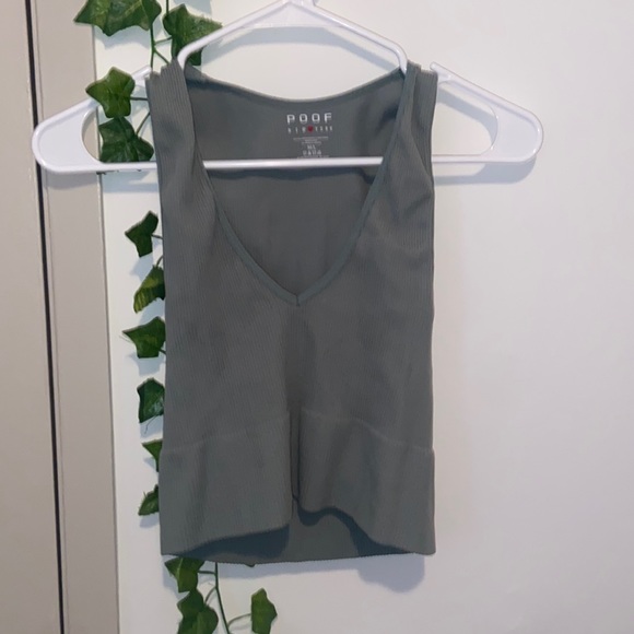 teal green v neck tank top - Picture 1 of 1